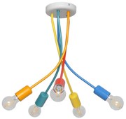 Lampadario a sospensione per bambini HARVARD 5xE27/15W/230V