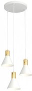 Lampada a sospensione in acciaio ROSA 3 nero/bianco e oro 3xE14 Colore del corpo Bianco e Oro