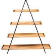 Scaffale piramide 4 ripiani di design 160x170x40 cm