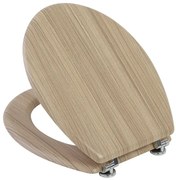 Copriwater universale in legno MDF rovere con cerniere regolabili