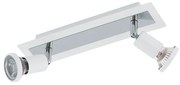 Spot Moderno Sarria In Acciaio Bianco 2 Luci Gu10 4,5W Ip20