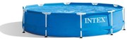 Intex - 28202NP – Piscina Fuori Terra Metal Frame Rotonda, Pompa Filtro 1250 L/h, 4485 l, Acciaio e pvc, Blu, 305x76 cm