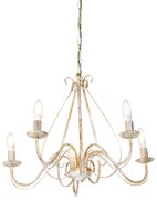 Lampadario intelligente bianco 5 luci incl. Wifi B35 - Giuseppe