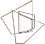 Plafoniera Led GALAXY 65x60 cm in metallo Argento e diffusore in acrilico