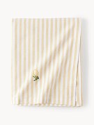 Tovaglia a righe con motivi ricamati Melony