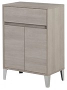 Base Multiuso a Terra 85 Cm Due Ante Un Cassetto Feridras "Mondo 2.0" Rovere Chiaro