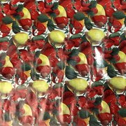 Tovaglia plastificata frutta estiva fragole e limoni antimacchia, impermeabile, decorativa