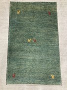 Gabbeh Tappeto persiano 120x70 Verde (Iran) Annodato A Mano