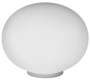 Lampada Da Scrivania Contemp Soft Metallo Cromo Vetro Acidato Opaco E27 35Cm