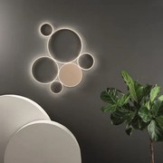 Plafoniera LED POIS in metallo verniciato 93x84 cm Oro
