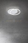 Plafoniera orbit in alluminio colore bianco led 43w 3010lm - 3000k ...