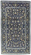 Kashan Tappeto persiano 140x250 Blu (Iran) Annodato A Mano