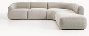 Divano angolare componibile 4 posti in bouclé Sofia