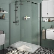Walk-in neo L 30 x H 200 cm, vetro 8 mm vetro senza finitura / trasparente nero