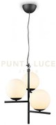 Pure sospensione metallo colore nero con 3 sfere bianche d. 40cm at...