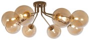 Plafoniera glamour Honey dorato IP20, 8XG9