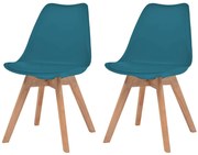 Sedie Da Pranzo 2 Pz Turchese İn Plastica /