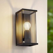 Lucande Applique da esterno Annalea, grigio fumo, IP54, sensore Annalea Lucande, dimmerabile, Nero, Alluminio, Moderno
