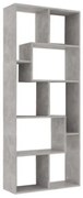 Libreria moderna in legno Cemento 74x156h cm ZIG ZAG