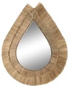 Specchio da parete DKD Home Decor 62 x 5 x 80 cm Naturale Lacrima Iuta