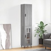 Credenza grigio sonoma 34,5x34x180 cm in legno multistrato