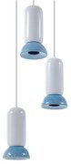 Lindby - Kerimi 3 Lampada a Sospensione Creme/Blue Lindby