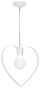 Lampadario per bambini CUORE 1xE27/60W/230V bianco