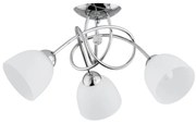 Lampadario a plafone MODENA 3xE27/60W/230V cromo/bianco