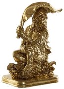 Statua Decorativa DKD Home Decor Dorato Resina Coloniale Foglia della pianta 16,5 x 10,6 x 22,5 cm