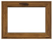 Finestra in PVC rovere dorato L 80 x H 60 cm, 1 anta a vasistas