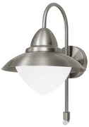 Applique Contemporanea Da Esterno Sidney 1 Luce Acciaio Inox Grigio Sensore