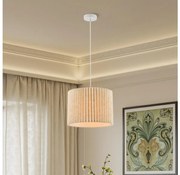 Brilagi - Lampada a sospensione con cavo NORDIC WAVE 1xE27/15W/230V Ø 32 cm lino/bianco