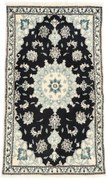 Nain Tappeto persiano 80 x 150 Blu (Iran) Annodato A Mano