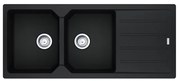Lavello sopratop 2 vasche in fragranite nero FRANKE City L 50 x L 116 cm