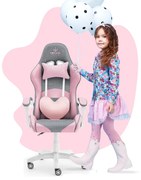 Sedia da gioco per bambini Rainbow rosa - grigio