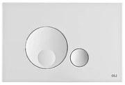 Placca di comando Oli Globe bianca 23 cm in ABS con doppio scarico