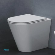 Azzurra Ceramica "Forma" Wc Da Terra FiloMuro Bianco Lucido Senza Brida