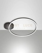 Giotto plafoniera nera d.60cm a led 3000k - 36w - 3780 lm dimmerabile