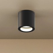 Applique da soffitto IP54 GU10 in Alluminio e Vetro - Nera