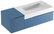 Mobile sottolavabo e lavabo Ginevra per vasca a destra avio L 120 x H 36 x P 51 cm