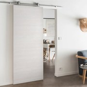 Porta scorrevole Honey in mdf bianco, L 93 x H 212 cm, con binario Loft Alluminio Reversibile