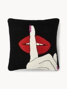 Cuscino decorativo in lana fatto a mano Lips Hush