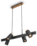 Briloner 4059045 - Lampadario a cavo ERA 4xGU10/10W/230V nero