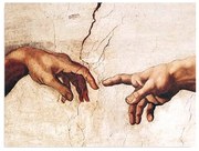 Riproduzione murale su tela Michelangelo, 40 x 30 cm Michelangelo Buonarroti - Wallity