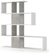 Libreria 5 ripiani Password bianco grigio L 145 x P 29 x H 145 cm bianco, portata per ripiano 15 kg