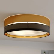 TK Lighting Plafoniera Hilton, nero/oro, Ø 60 cm