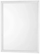 Specchio bagno 66x86 cm cornice bianca e installazione reversibile