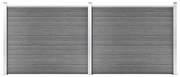 Set Pannello Di Recinzione İn Wpc 353x146 Cm Grigio /