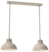 Lampadario a sospensione con filo SVEN 2xE27/15W/230V beige