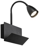 Rabalux 71089 - Applique con mensola TACITO 1xGU10/25W/230V nero